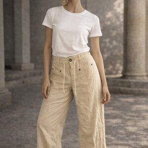 Love Tree Cream Linen Pants